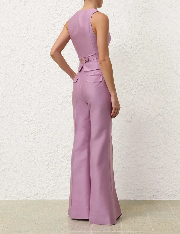 Women Clothing Zimmermann Illustration Tailored Vest Lilac