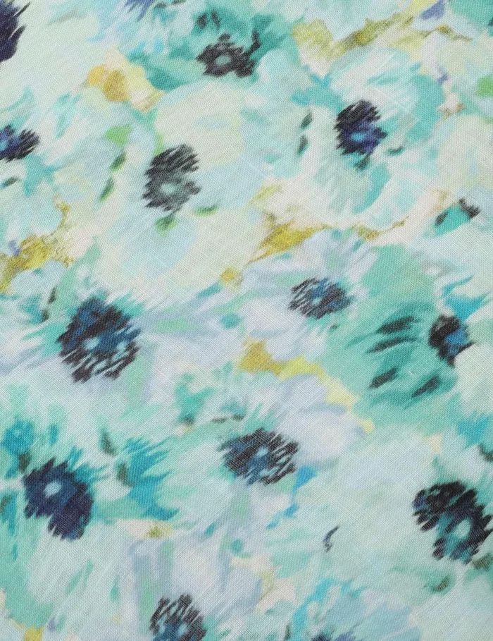 Women Clothing Zimmermann Lightburst Bias Long Dress Aqua Floral