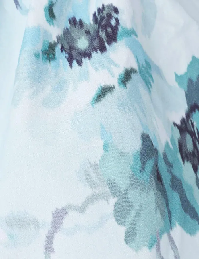 Women Clothing Zimmermann Lightburst Gathered Midi Skirt Aqua Floral