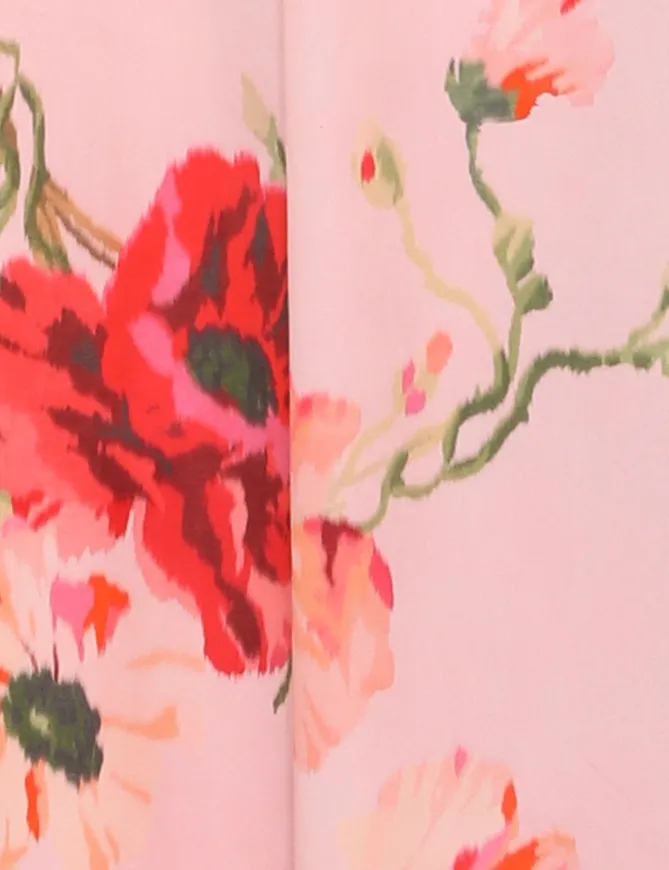 Women Clothing Zimmermann Lightburst Puff Midi Dress Red Floral