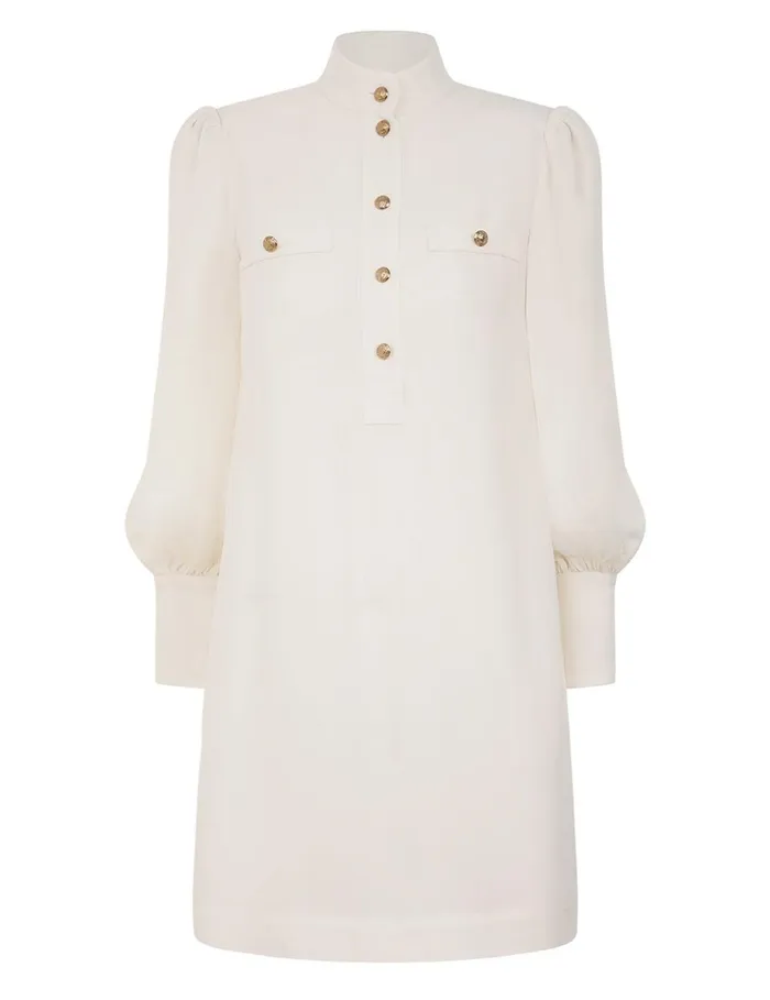 Women Clothing Zimmermann Utility Mini Dress Cream