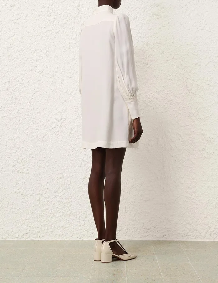 Women Clothing Zimmermann Utility Mini Dress Cream