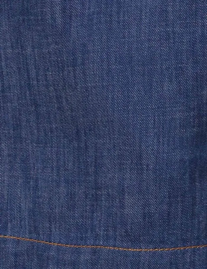 Women Clothing Zimmermann Wylie Denim Tunic Dress Railway Blue