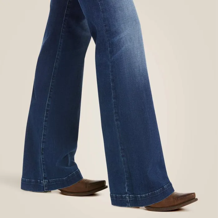 Women Denim Ariat Trouser Mid Rise Stretch Kelsea Wide Leg Jean Joanna