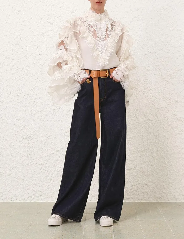 Women Denim Zimmermann Crush Straight Jean Night Sky