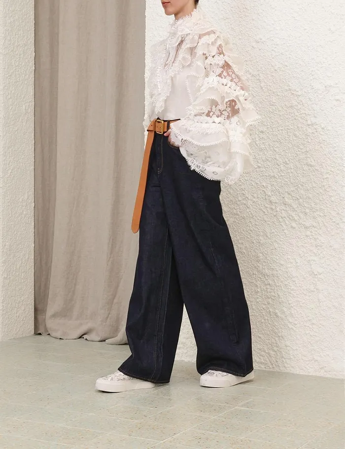 Women Denim Zimmermann Crush Straight Jean Night Sky