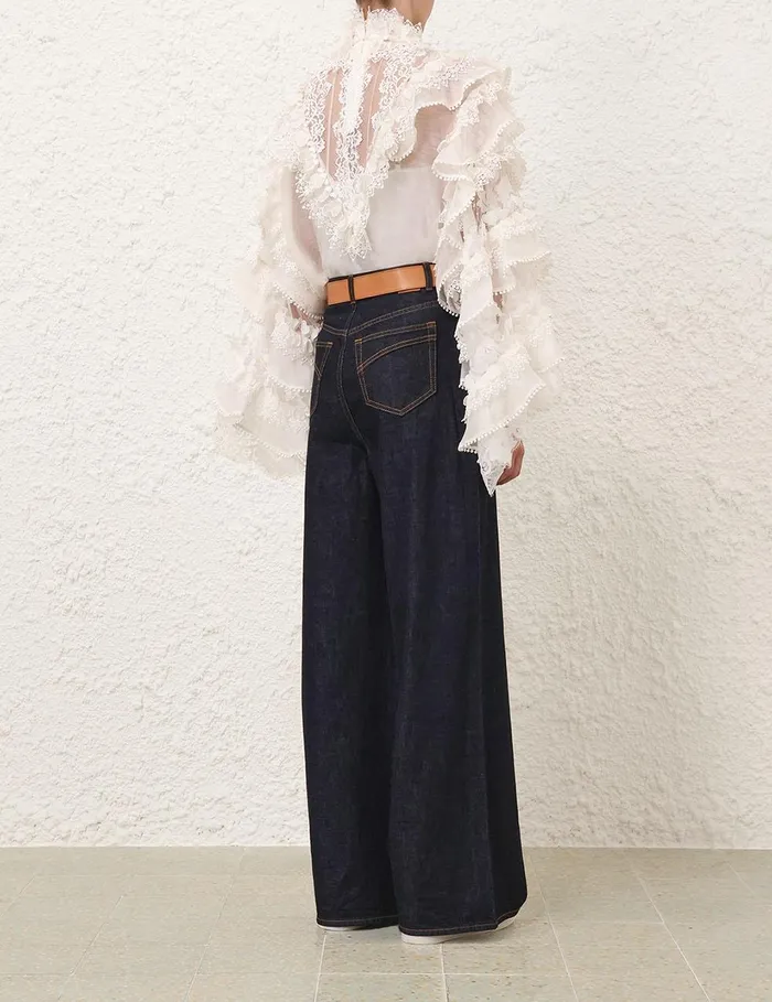Women Denim Zimmermann Crush Straight Jean Night Sky