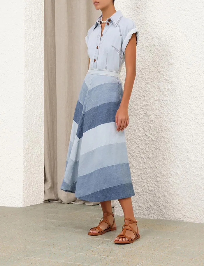 Women Denim Zimmermann Tallow Denim Blouse Seaside