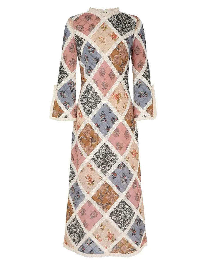 Women Dresses and Coverups Zimmermann Tallow Lace Trim Midi Dress Spliced