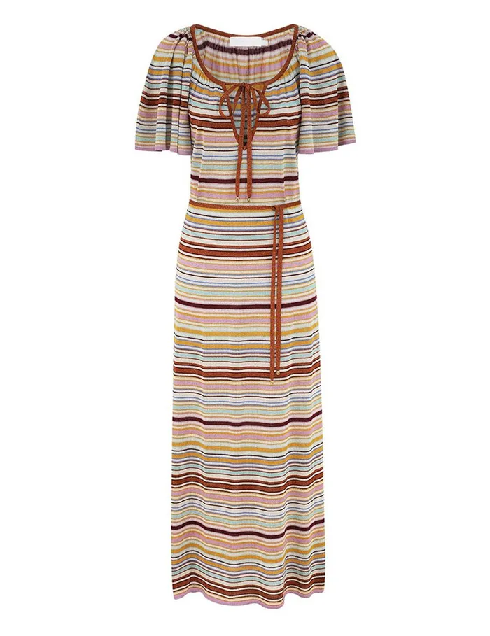 Women Dresses and Coverups Zimmermann Tallow Metallic Stripe Dress Multi