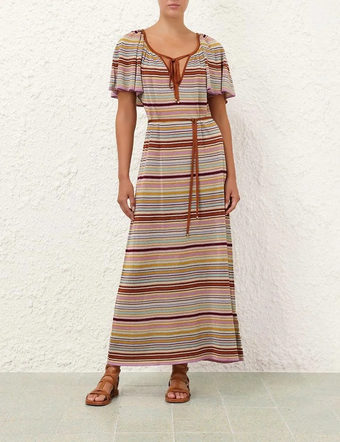 Women Dresses and Coverups Zimmermann Tallow Metallic Stripe Dress Multi