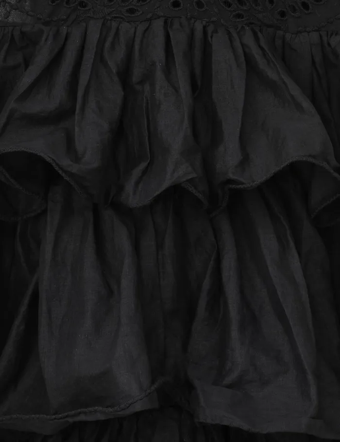Women Dresses and Coverups Zimmermann Tallow Tiered Ruffle Gown Black