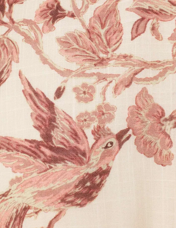 Women Dresses and Coverups Zimmermann Waverly Wrap Mini Dress Creampink Bird