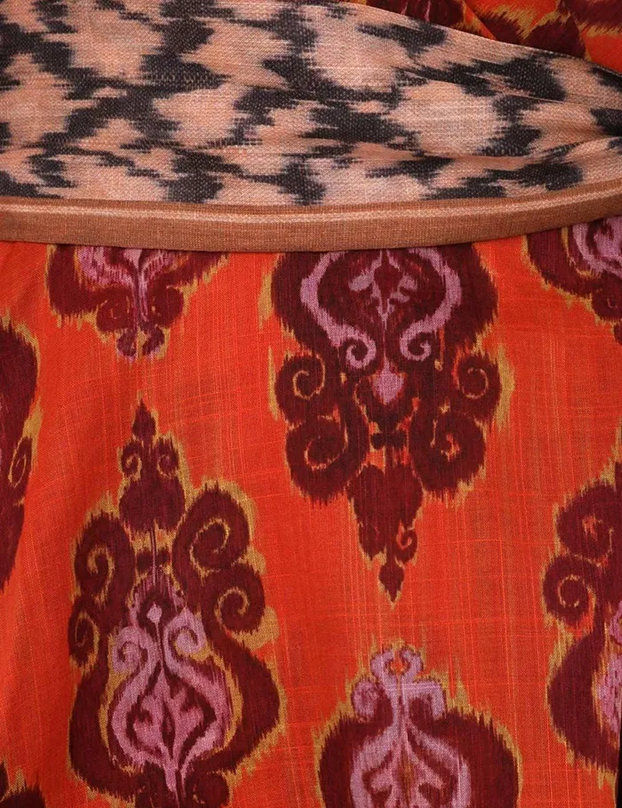 Women Dresses and Coverups Zimmermann Wylie Wrap Mini Dress Sunset Ikat