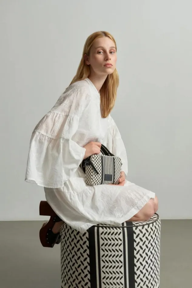 Women Dresses Lala Berlin Dress Delmar 8211 Cotton 8211 Embroidery White