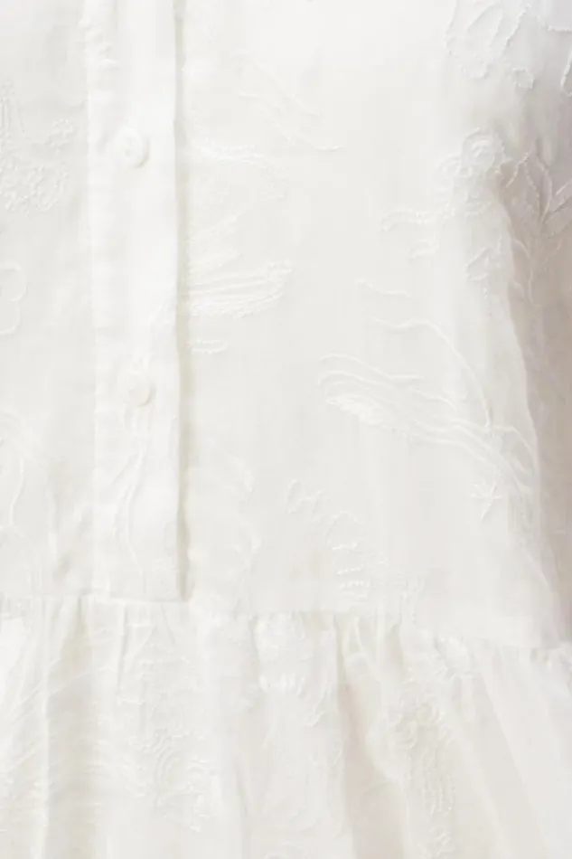 Women Dresses Lala Berlin Dress Delmar 8211 Cotton 8211 Embroidery White