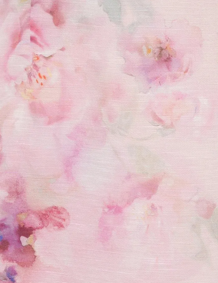 Women Dresses Zimmermann Crush Flower Midi Dress Pink Floral