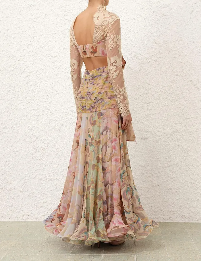 Women Dresses Zimmermann Eden Flounce Maxi Dress Spliced Eden
