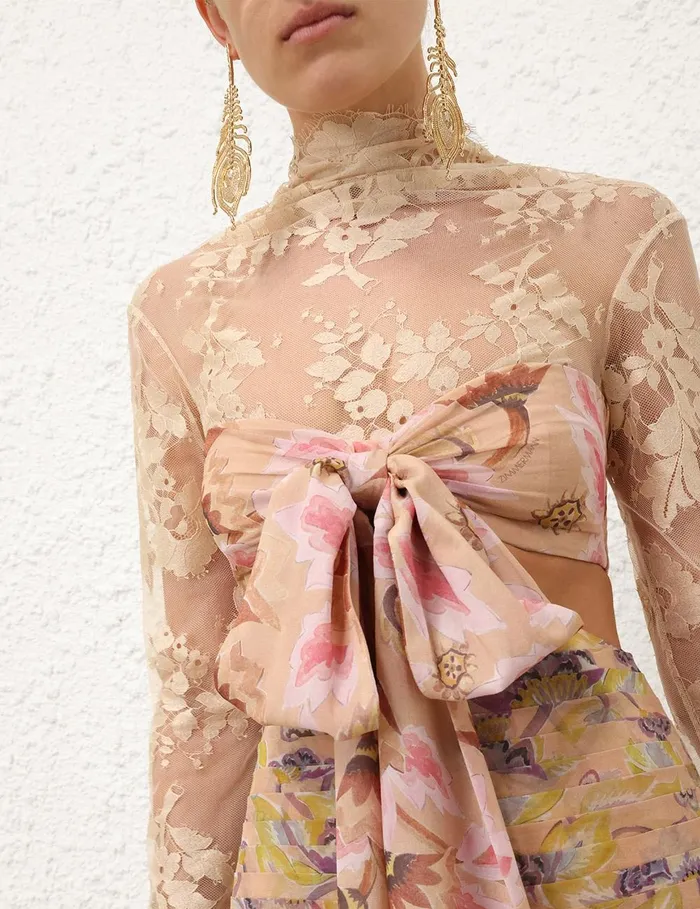 Women Dresses Zimmermann Eden Flounce Maxi Dress Spliced Eden