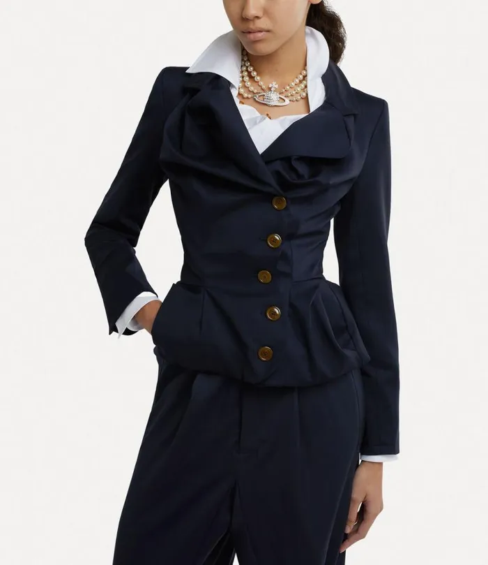 Women Drunken Tailored Jacket Navy Vivienne Westwood Coats And Jackets Women Drunken Tailored Jacket Navy Vivienne Westwood Coats And Jackets