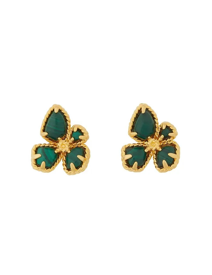 Women Earrings Zimmermann Bloom Studs Goldmalachite