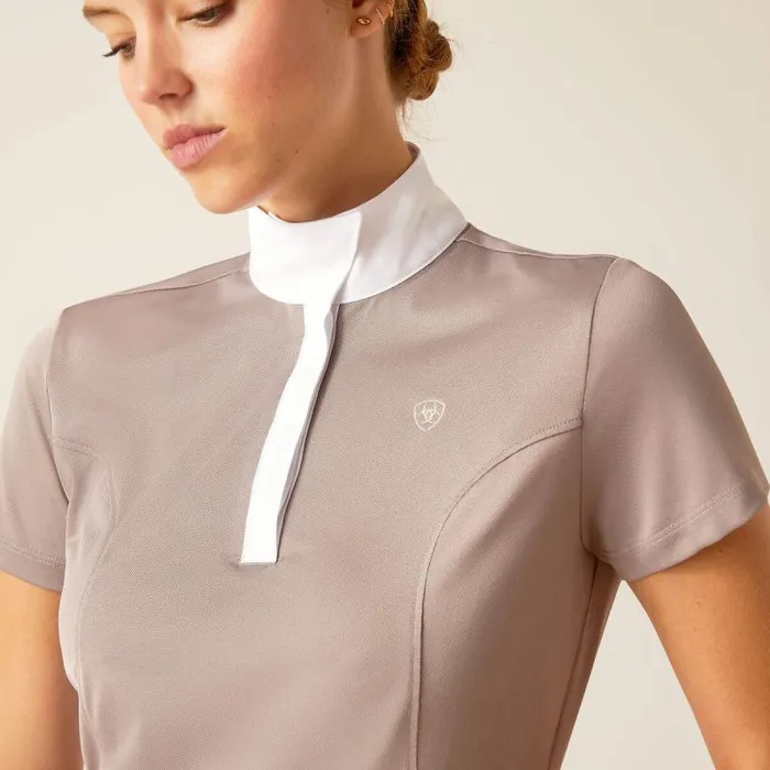 Women English Riding Ariat Aptos Show Shirt Zinc Women English Riding Ariat Aptos Show Shirt Zinc