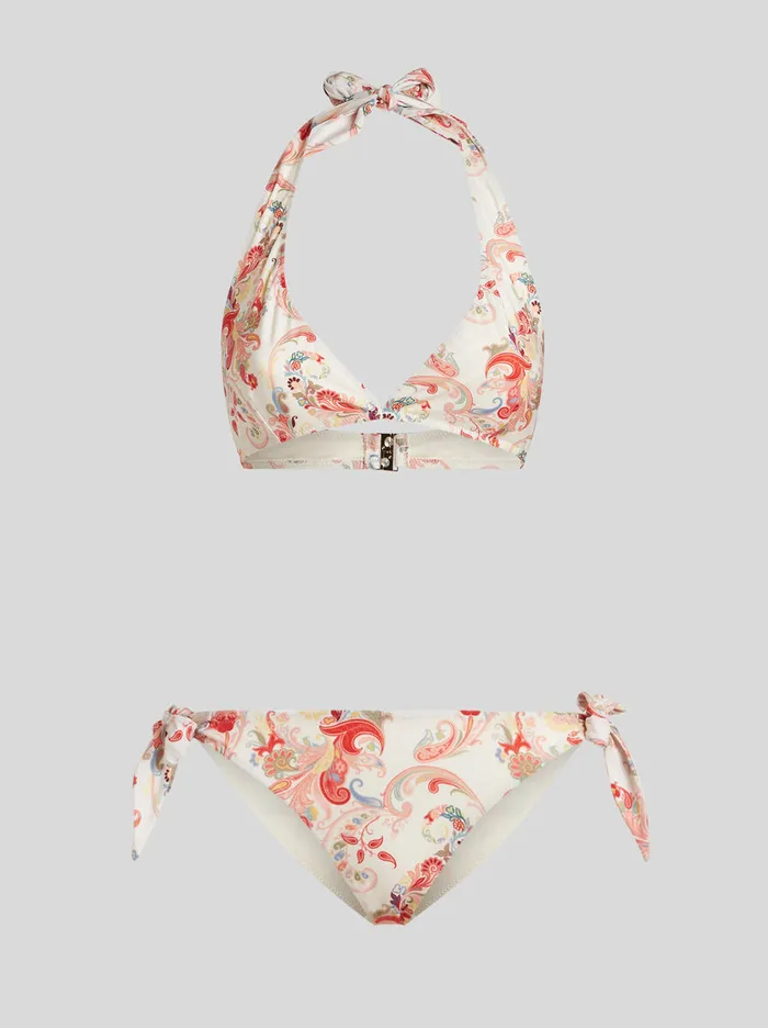 Women Etro Beachwear Bikini With Paisley Print White