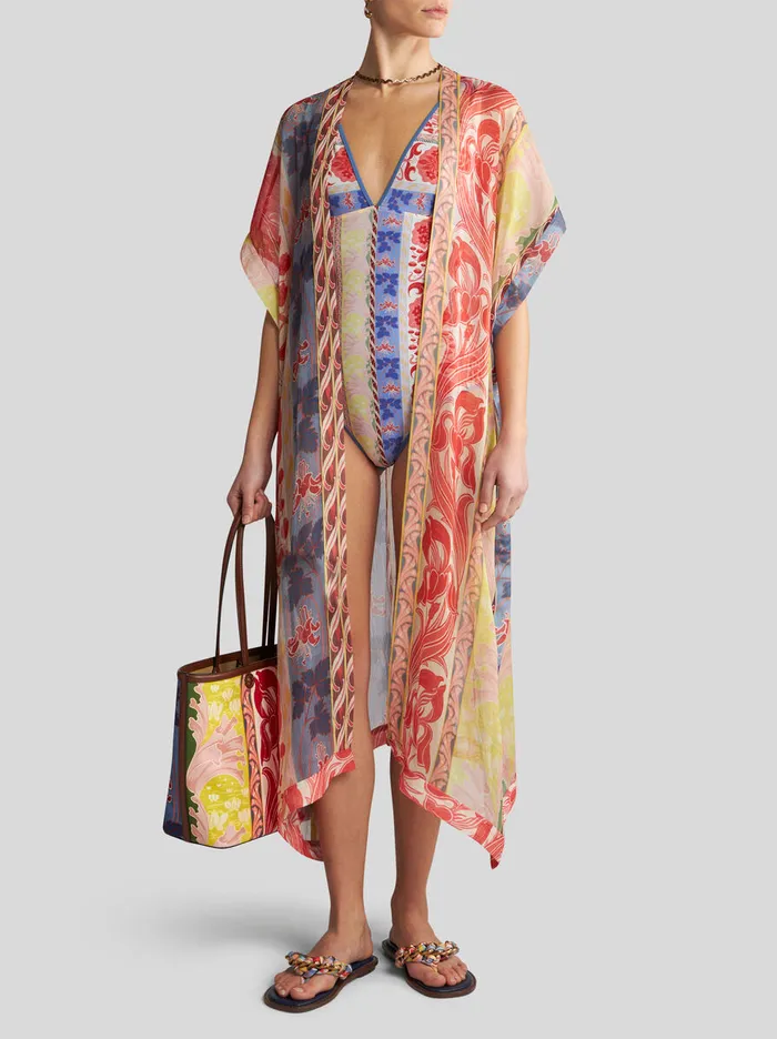 Women Etro Beachwear Kaftan With Summer Print White Women Etro Beachwear Kaftan With Summer Print White
