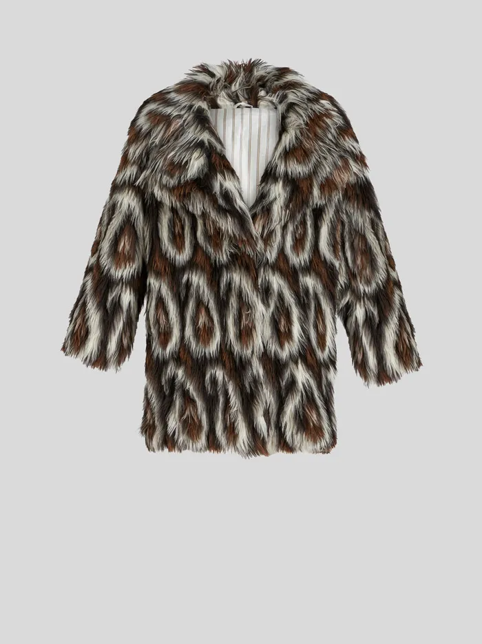 Women Etro Coats And Outerwear Paisley Jacquard Coat Black