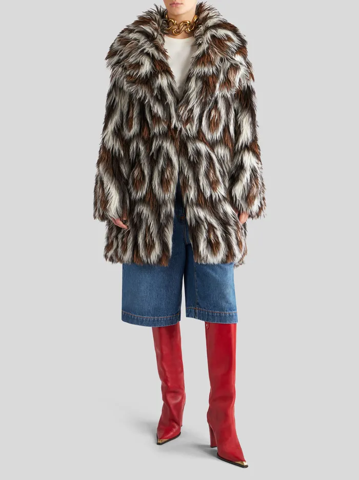 Women Etro Coats And Outerwear Paisley Jacquard Coat Black Women Etro Coats And Outerwear Paisley Jacquard Coat Black
