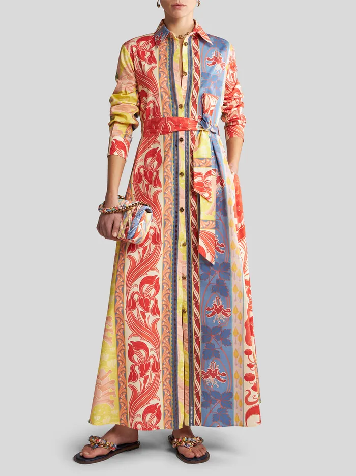 Women Etro Dresses Summer Shirt Dress Multicolour Women Etro Dresses Summer Shirt Dress Multicolour