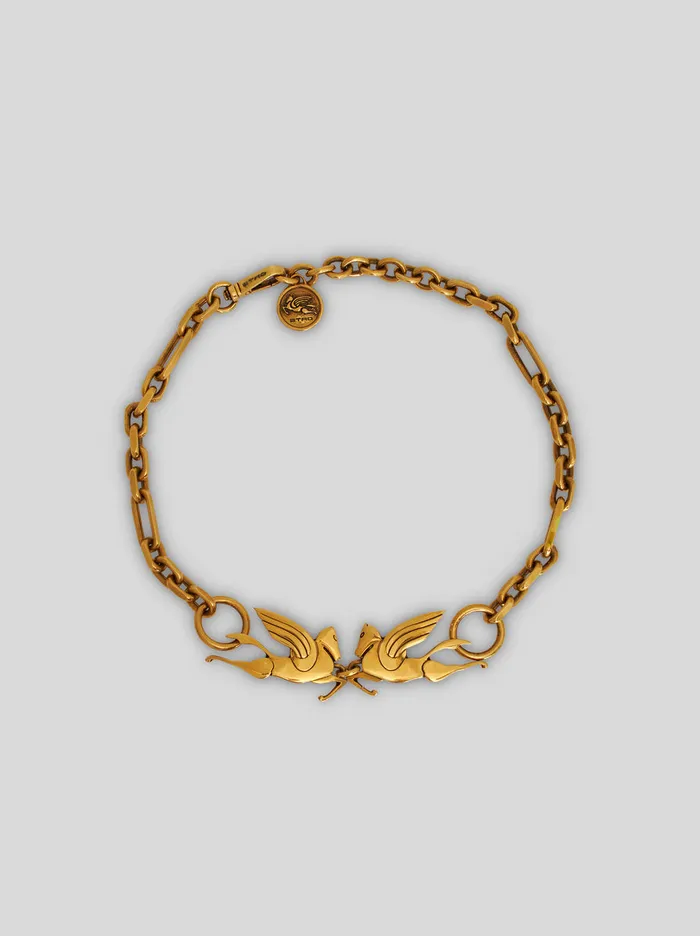Women Etro Fashion Jewellery Pegaso Choker Gold