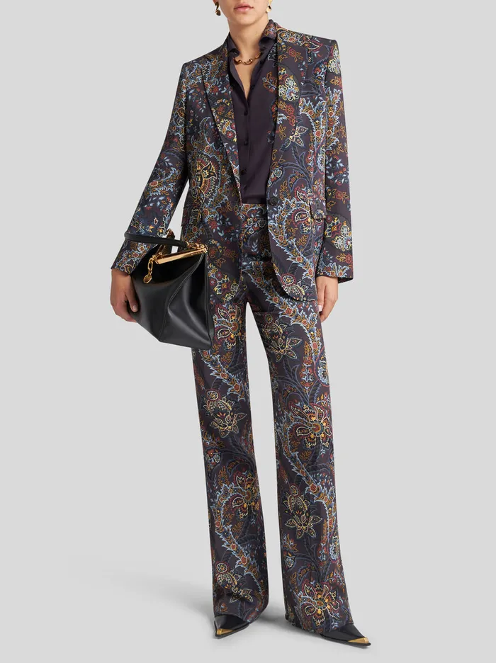 Women Etro Jackets Jacket With Paisley Print Black Women Etro Jackets Jacket With Paisley Print Black