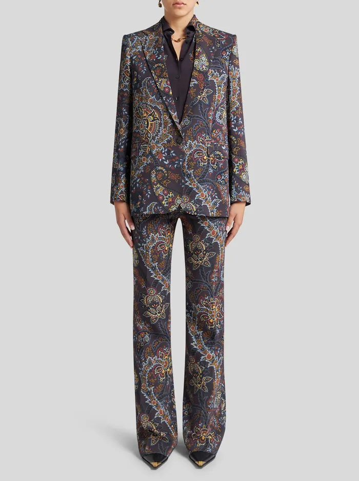 Women Etro Jackets Jacket With Paisley Print Black Women Etro Jackets Jacket With Paisley Print Black