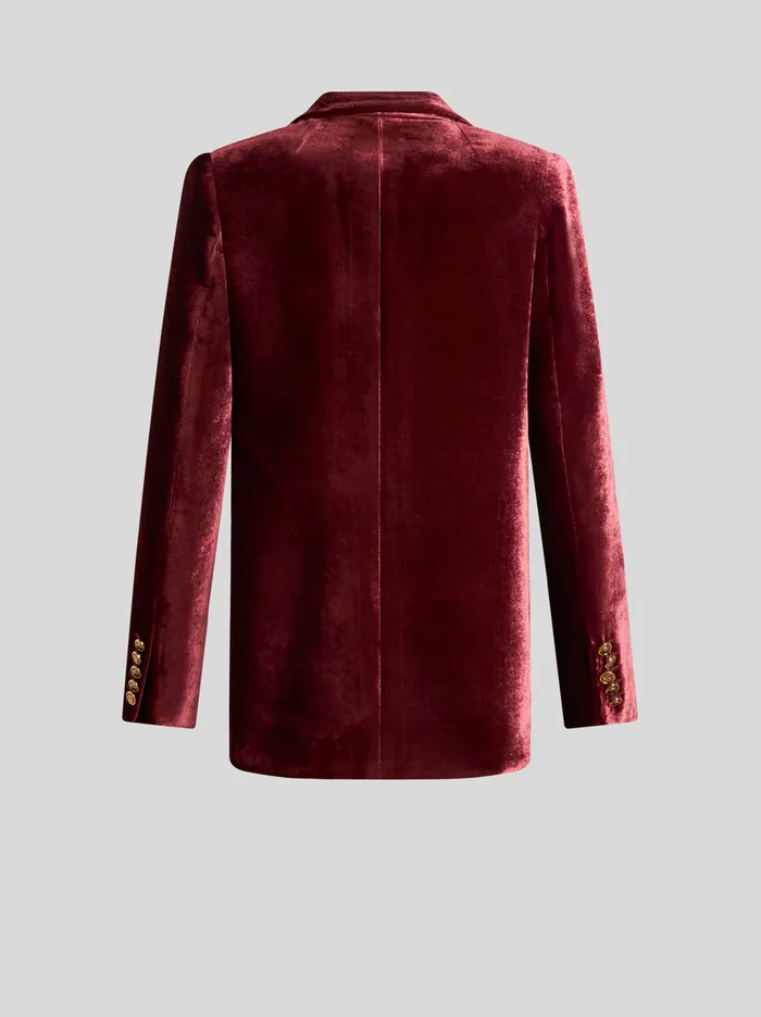 Women Etro Jackets Velvet Jacket Burgundy Women Etro Jackets Velvet Jacket Burgundy