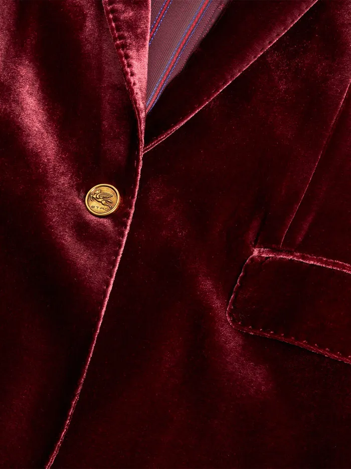 Women Etro Jackets Velvet Jacket Burgundy Women Etro Jackets Velvet Jacket Burgundy