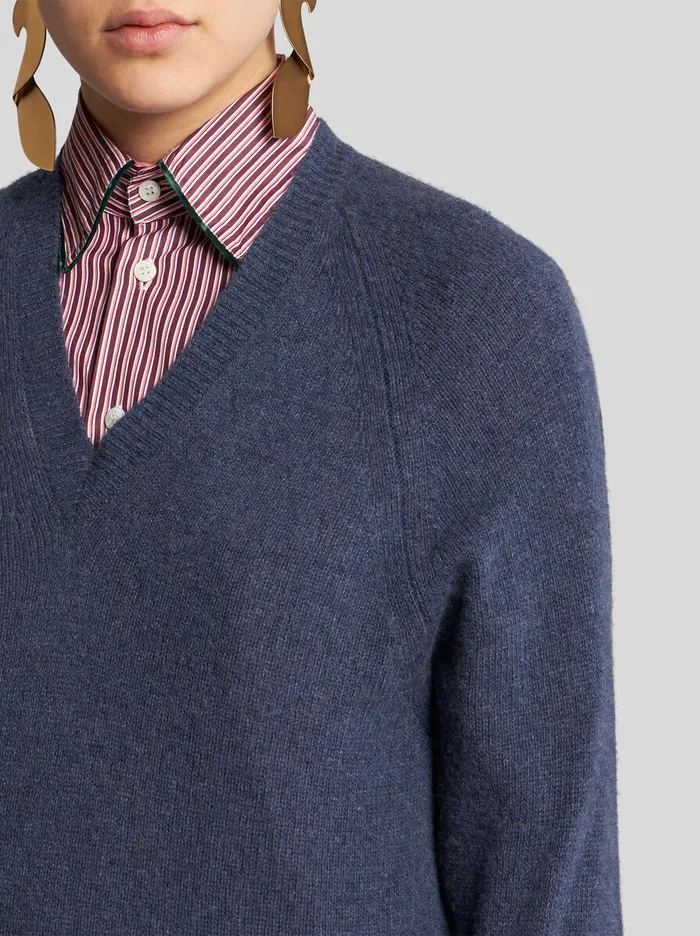Women Etro Knitwear Cashmere Sweater Navy Blue Women Etro Knitwear Cashmere Sweater Navy Blue