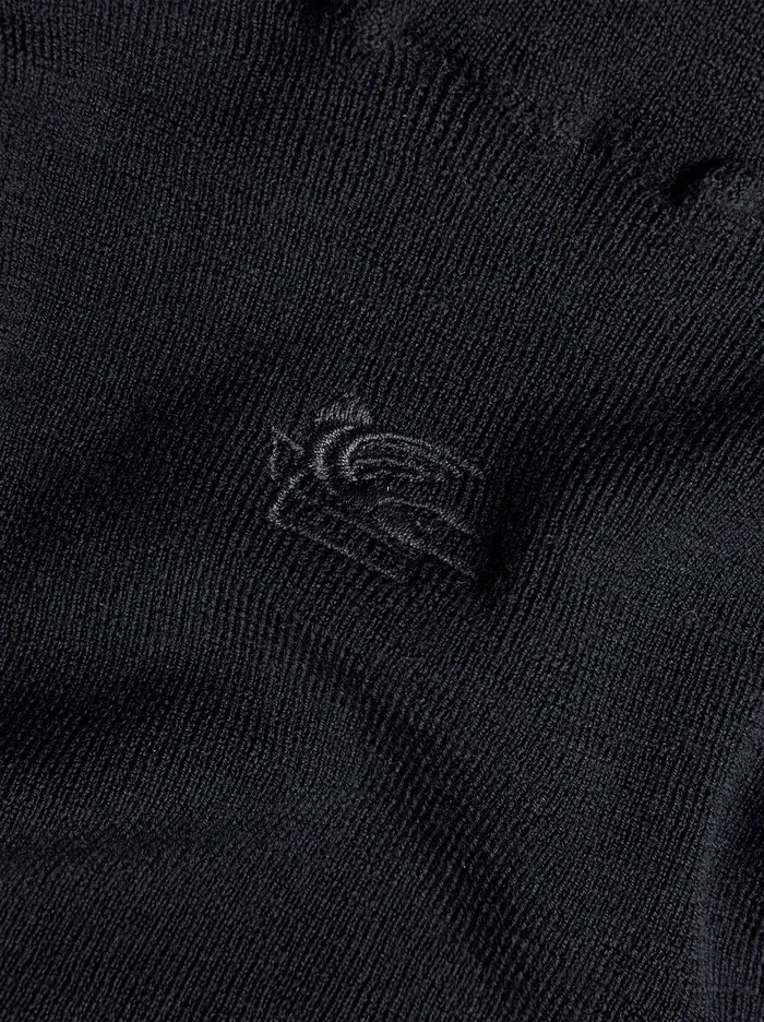 Women Etro Knitwear Wool Turtleneck Sweater Navy Blue Women Etro Knitwear Wool Turtleneck Sweater Navy Blue