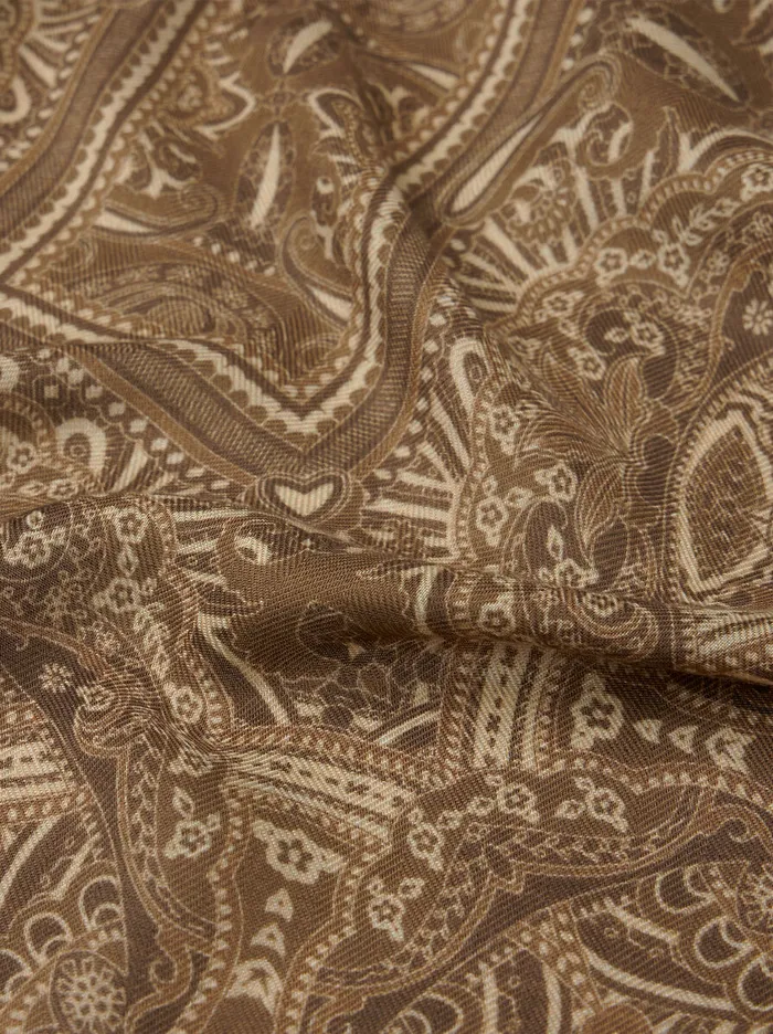 Women Etro Scarves And Silk Scarf With Silk Scarf Pattern Brown Women Etro Scarves And Silk Scarf With Silk Scarf Pattern Brown