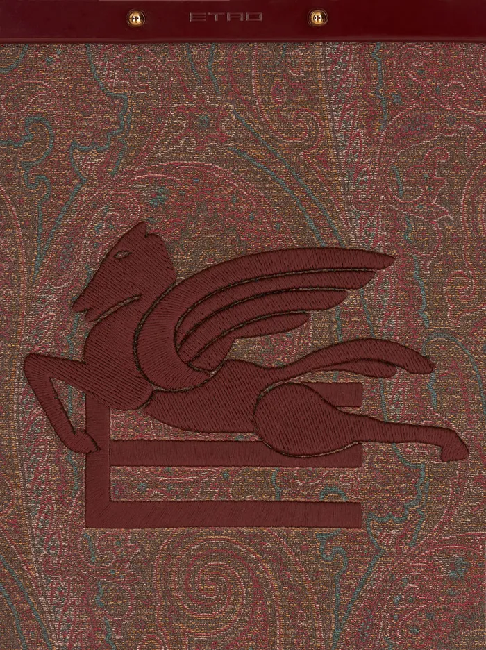 Women Etro Shopping Bags Medium Paisley Love Trotter Bag Red Women Etro Shopping Bags Medium Paisley Love Trotter Bag Red