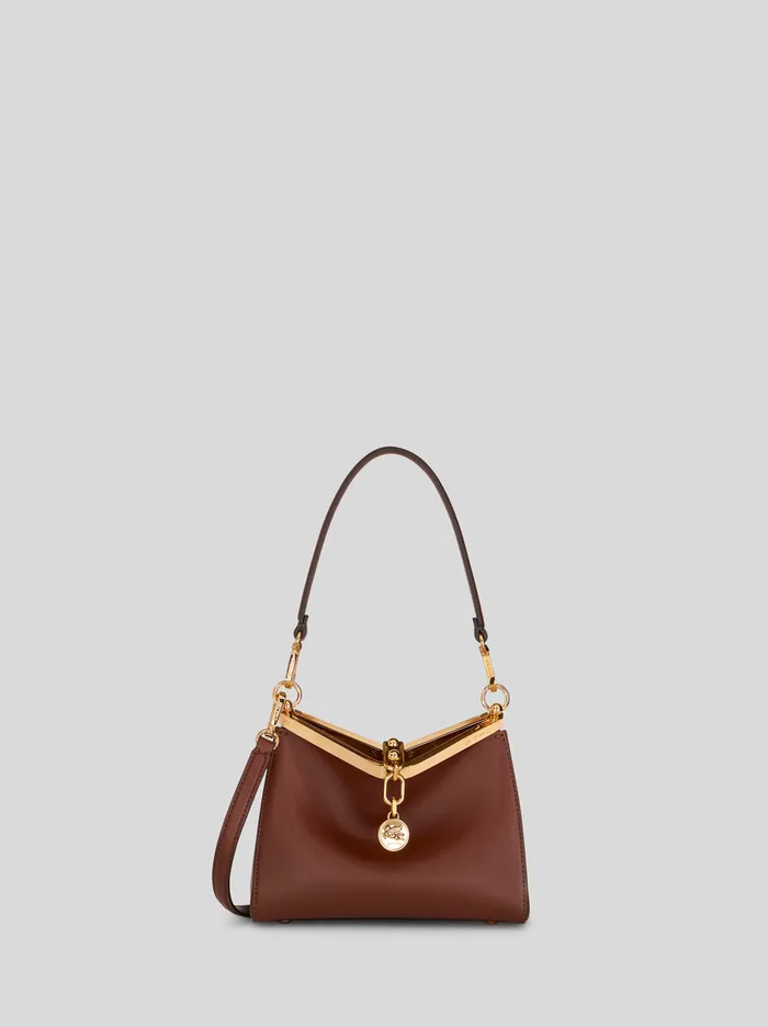 Women Etro Shoulder Bags Small Vela Bag Dark Brown