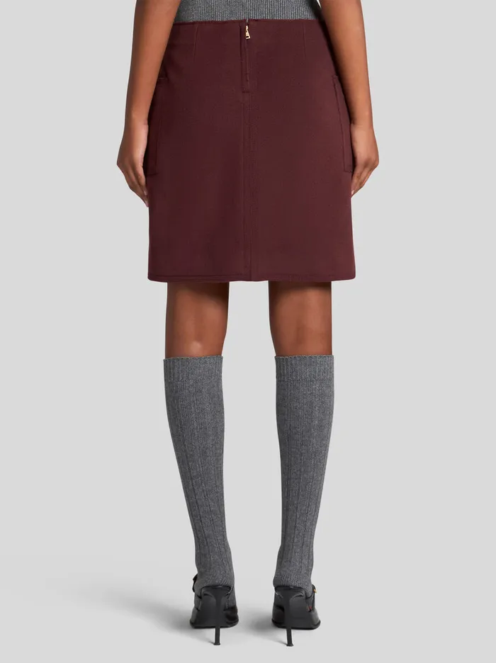 Women Etro Skirts Mini Skirt With Metallic Print Burgundy Women Etro Skirts Mini Skirt With Metallic Print Burgundy
