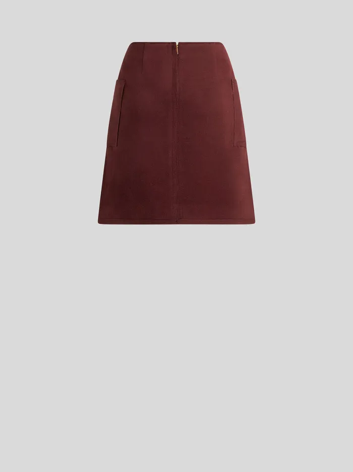 Women Etro Skirts Mini Skirt With Metallic Print Burgundy Women Etro Skirts Mini Skirt With Metallic Print Burgundy