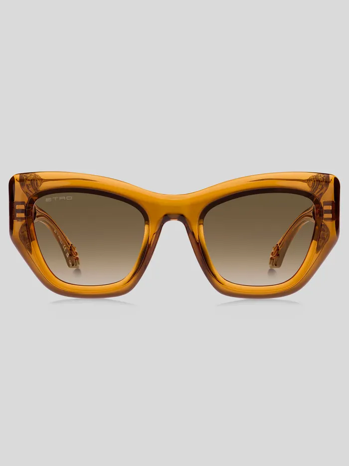 Women Etro Sunglasses Paisley Sunglasses Gold