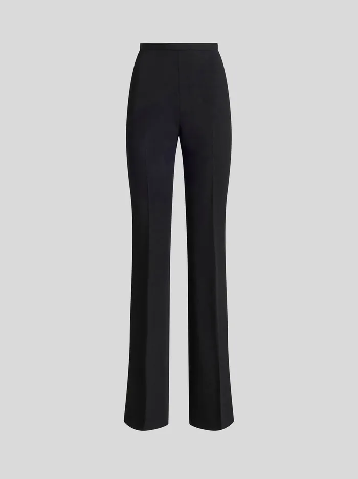 Women Etro Trousers Flared Tailored Trousers Black
