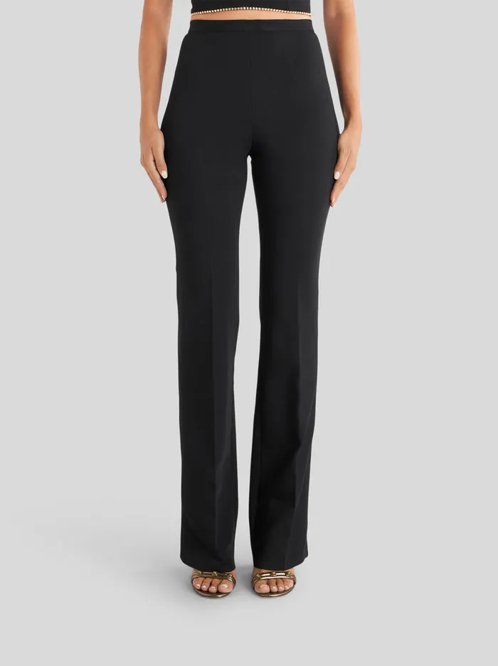Women Etro Trousers Flared Tailored Trousers Black Women Etro Trousers Flared Tailored Trousers Black