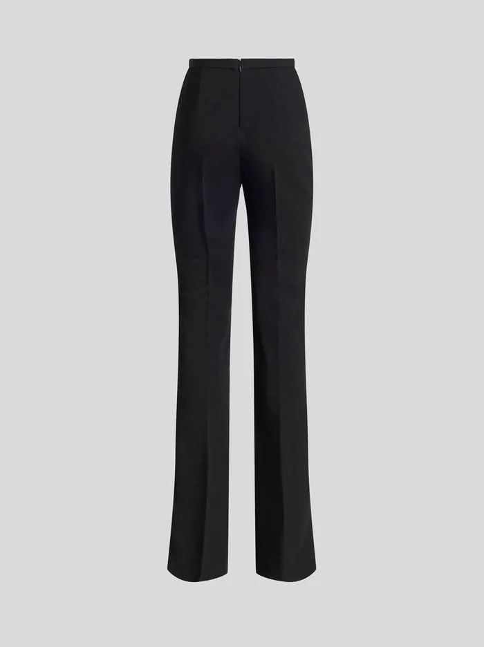 Women Etro Trousers Flared Tailored Trousers Black Women Etro Trousers Flared Tailored Trousers Black