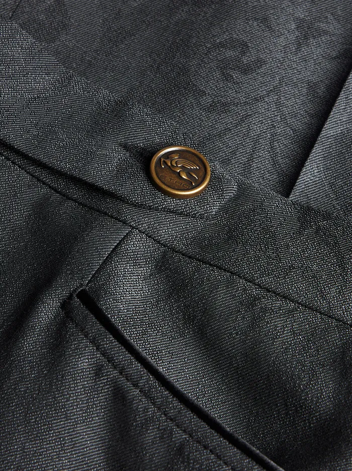 Women Etro Trousers Jacquard Trousers With Pegaso Buttons Grey Women Etro Trousers Jacquard Trousers With Pegaso Buttons Grey
