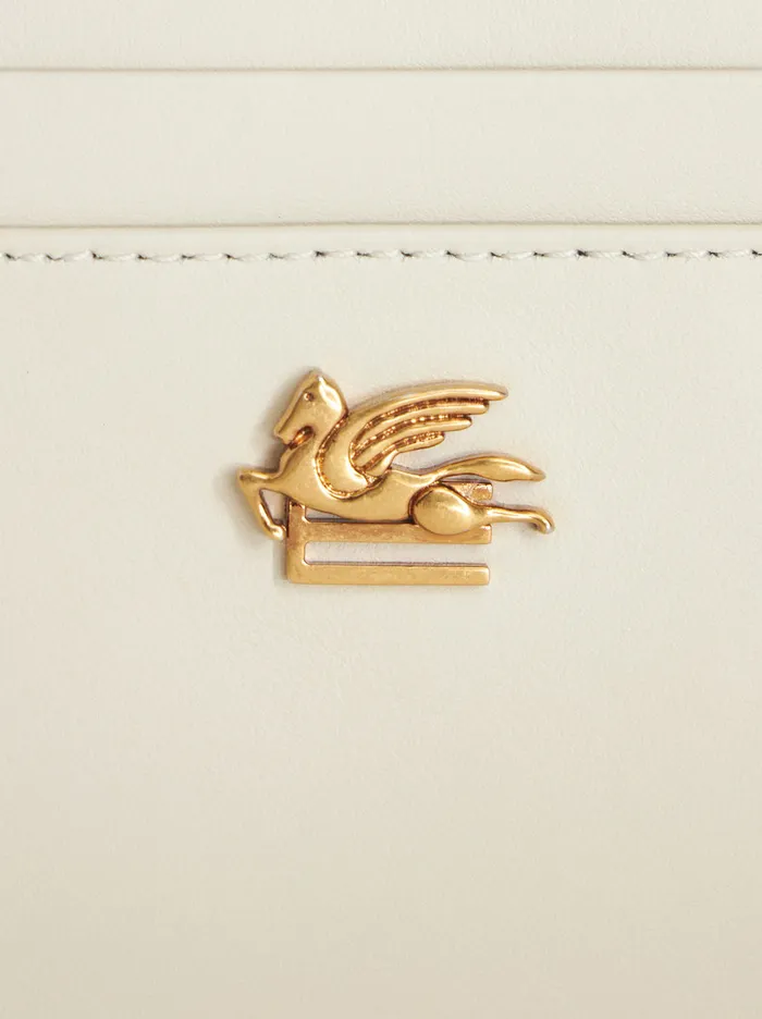 Women Etro Wallets And Credit Card Holder Leather Card Holder With Pegaso White Women Etro Wallets And Credit Card Holder Leather Card Holder With Pegaso White