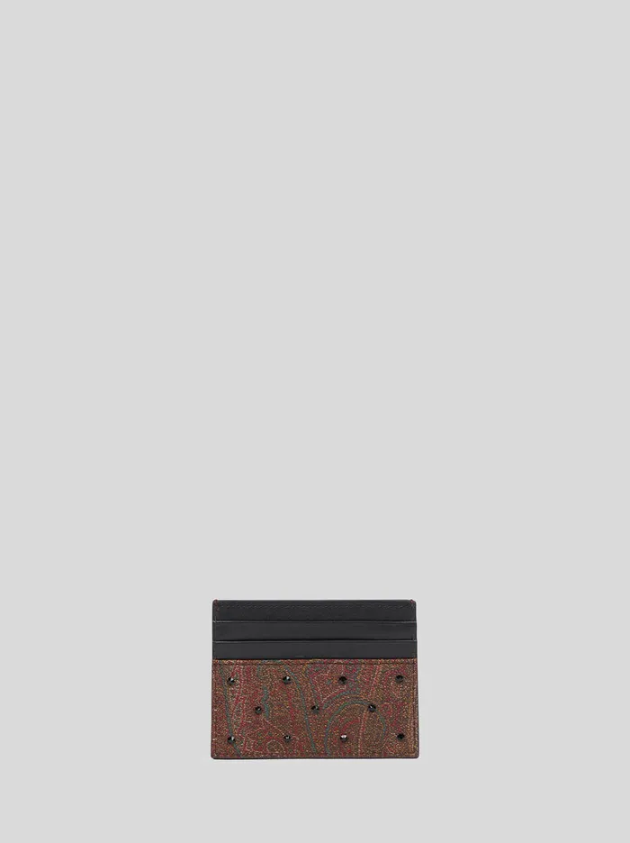 Women Etro Wallets And Credit Card Holder Paisley Card Holder Black Women Etro Wallets And Credit Card Holder Paisley Card Holder Black